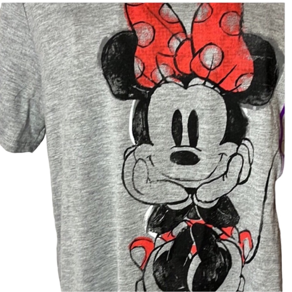 Minnie Mouse T Shirt Size XL New Heather Gray Red Amusement Park Vacation - Picture 5 of 14